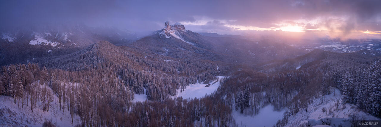 Cimarron Winter Dusk Panorama