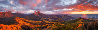 Cimarron Sunset Panorama Wide