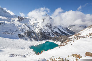 Snowy Blue Lake