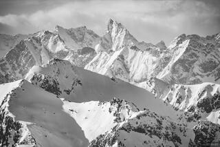 Zsigmondyspitze Winter B&W