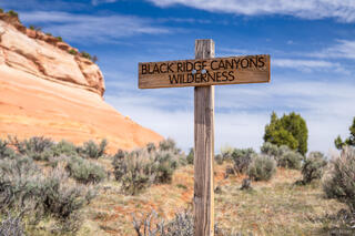 Black Ridge Canyons Wilderness Sign