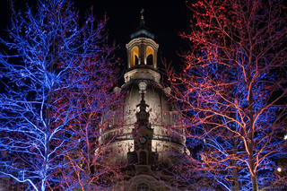 Frauenkirche Colored Trees