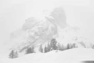 Ovronnaz Snowstorm B&W