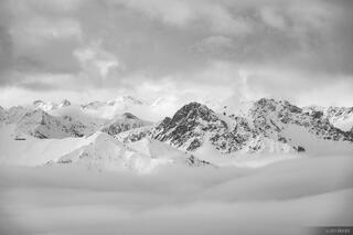 Bardonecchia in the Clouds B&W