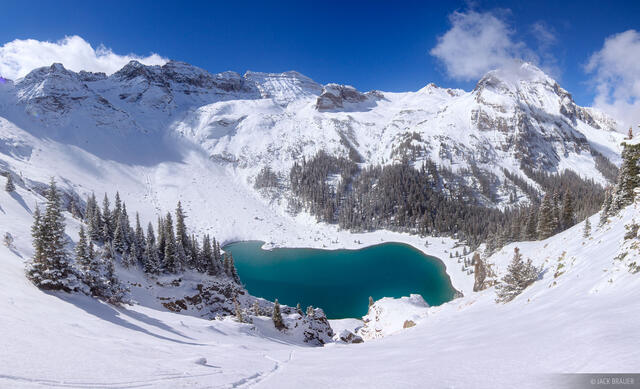 Blue Lakes Winter Panorama