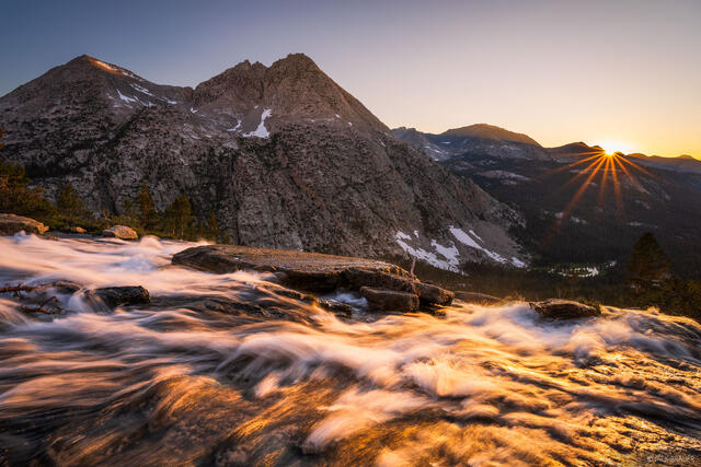 Evolution Waterfall Sunset