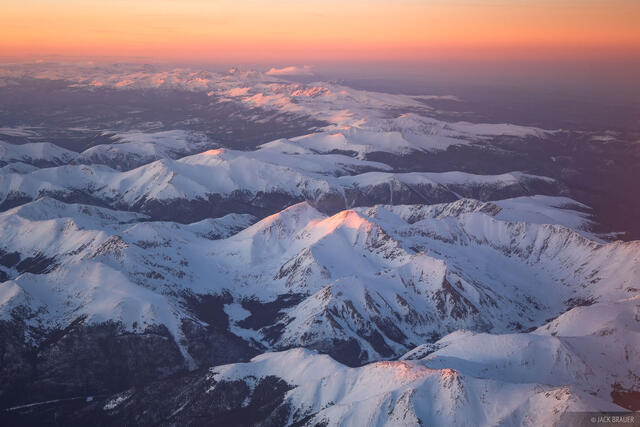 Grays Peak Aerial Sunset