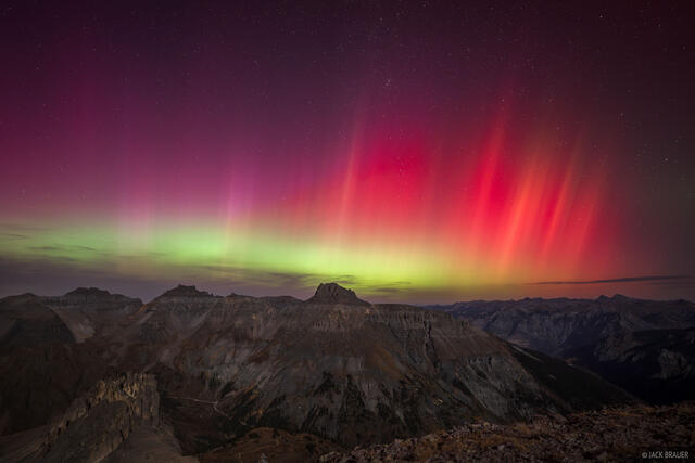 Aurora over Potosi Peak