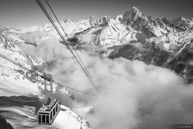 Brévent Cablecar B&W