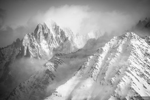 Aiguille Verte B&W