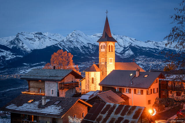 Evening in Veysonnaz