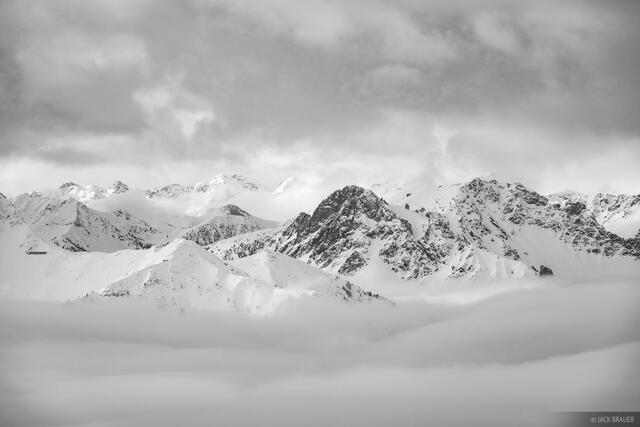 Bardonecchia in the Clouds B&W