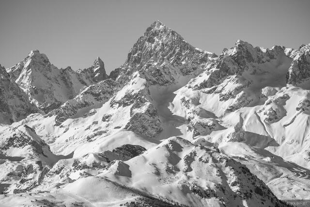 Barre des Écrins Winter B&W