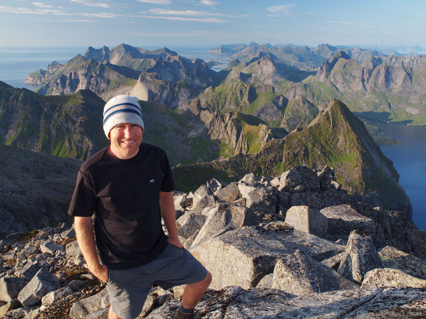 Jack Brauer on top of Hermannsdalstinden