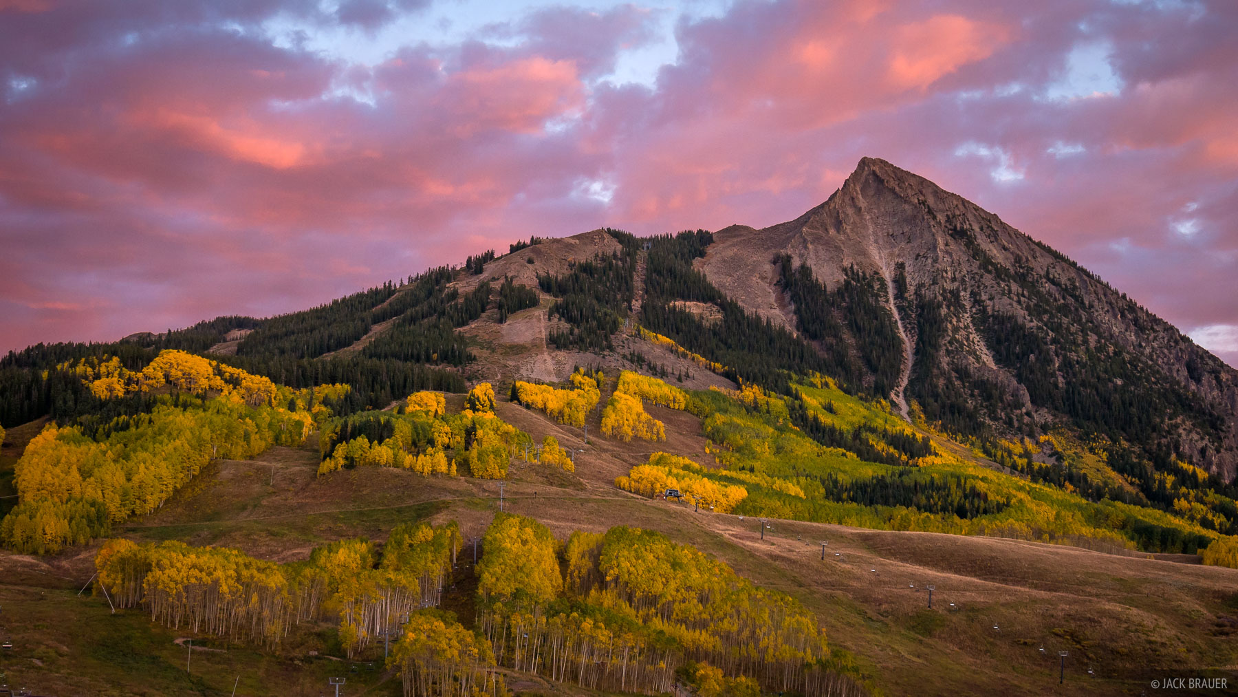 Mt Crested Butte Autumn Sunset Crested Butte Colorado Mountain Mt Crested Butte Autumn Sunset Crested Butte Colorado Mountain