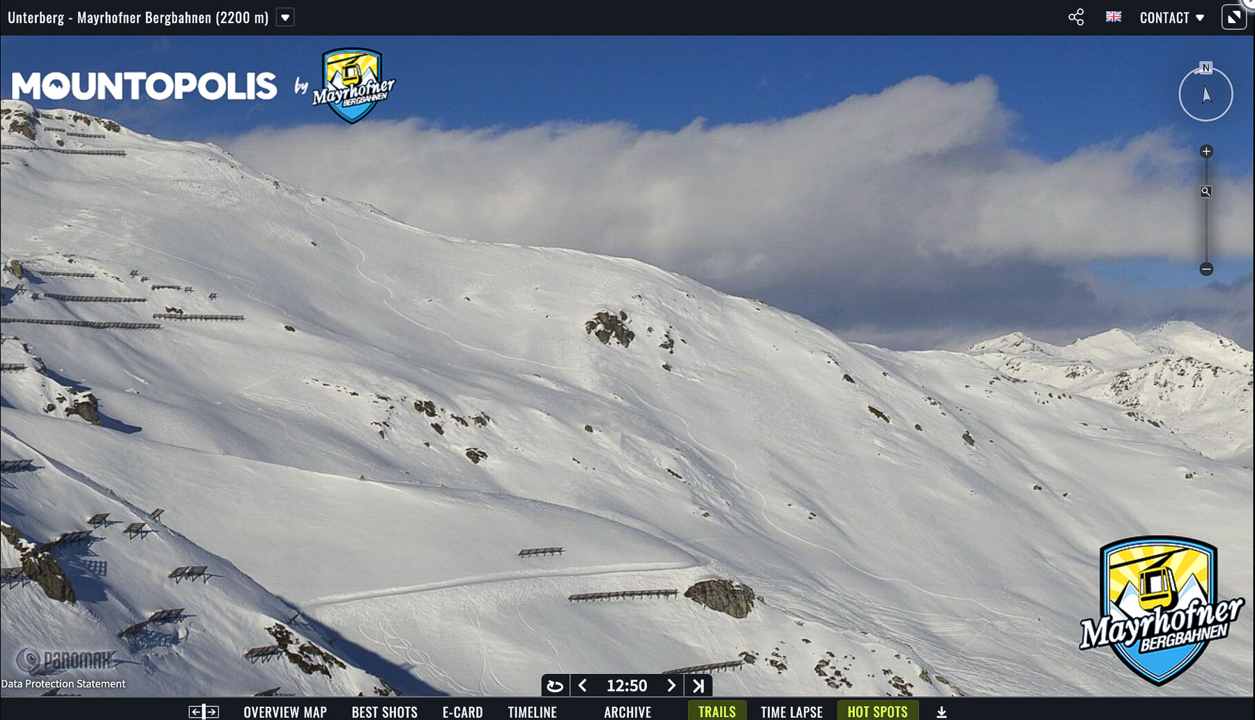 The Unterberg webcam captured my carves and I this afternoon; my track is the solo line down the middle and I'm the little black...