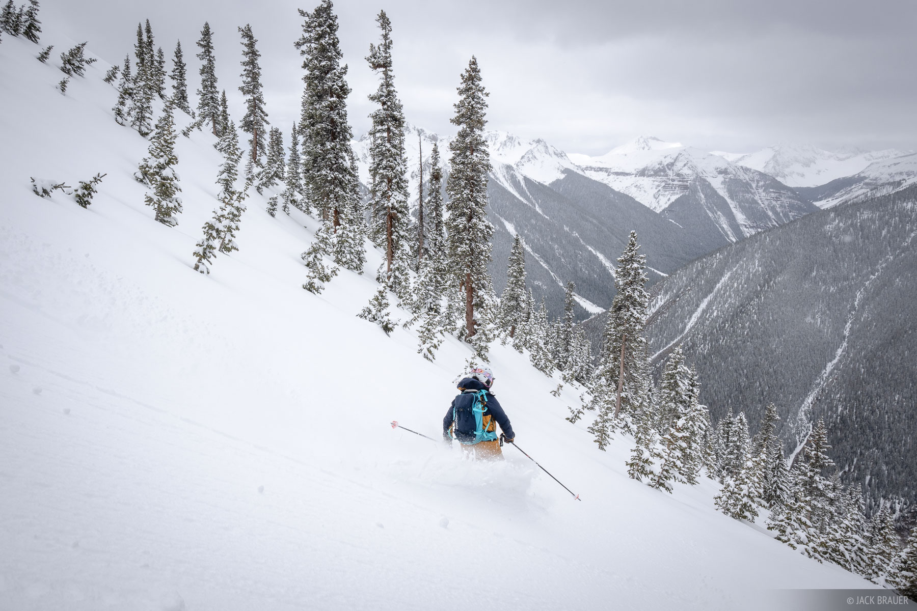 Christina enjoys some late spring powder turns.