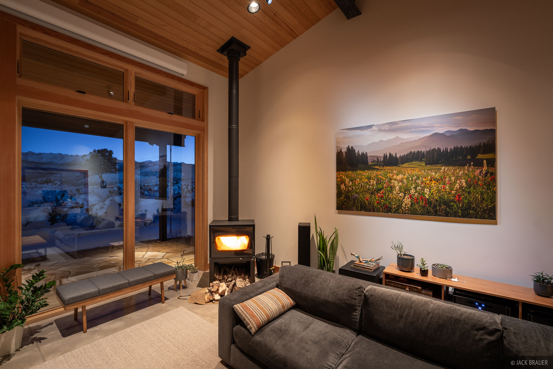 Colorado Bouquet in Ridgway 48' x 72' Artboard Matte print of 'Colorado Bouquet' in a Ridgway, Colorado home.
