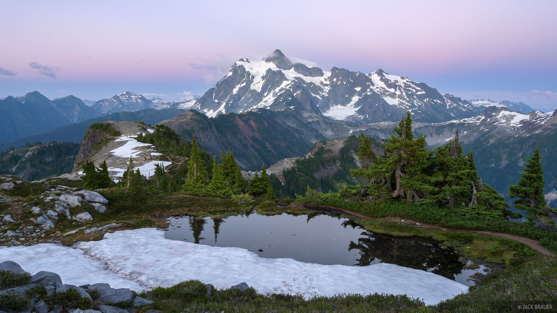 Shuksan Dusk Mount Shuksan (9,134 ft) as seen from Table Mountain.