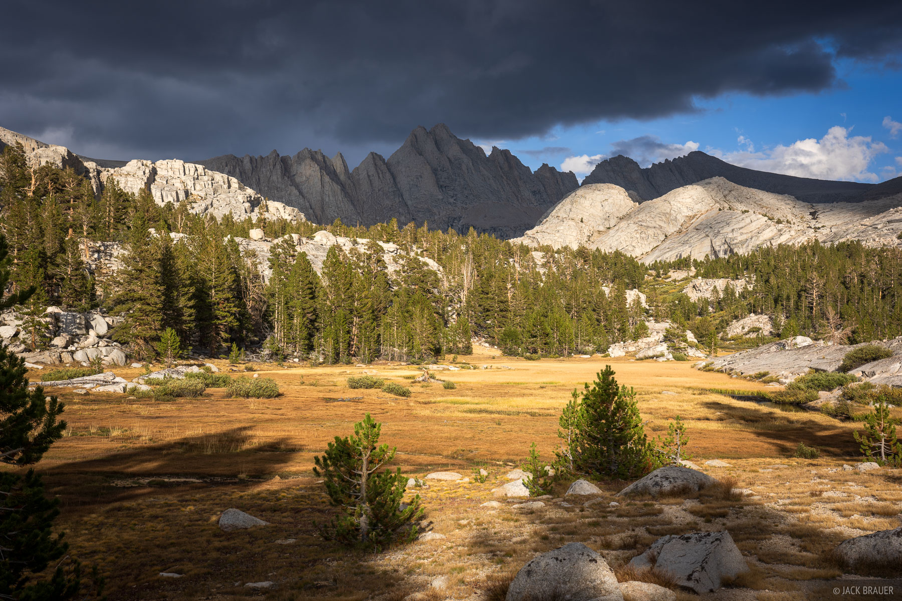 Moody Mount Carl Heller Moody light and clouds at a meadow below Mount Carl Heller (13,232 ft).