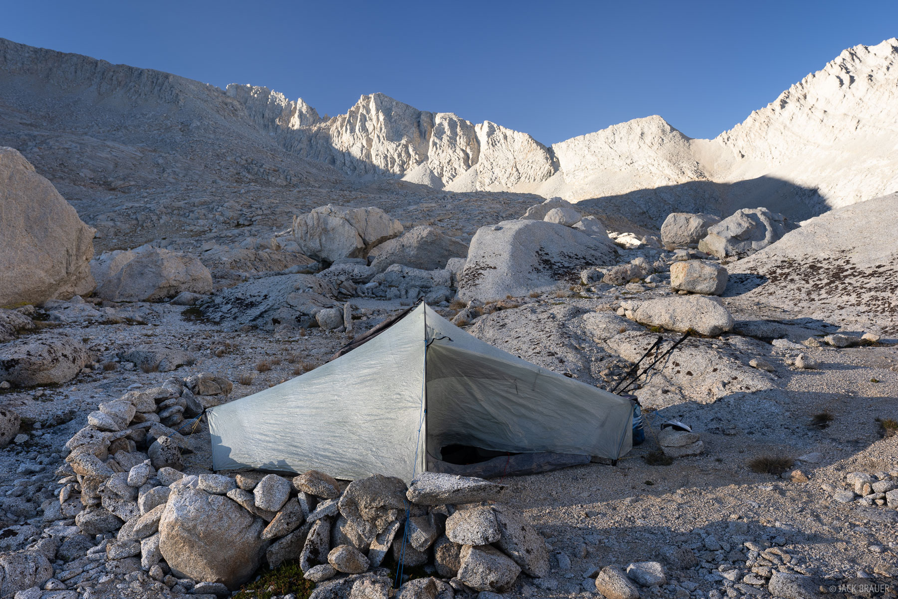Forester Camp My camp at 12,200 ft in the barren basin on the south side of Forester Pass.