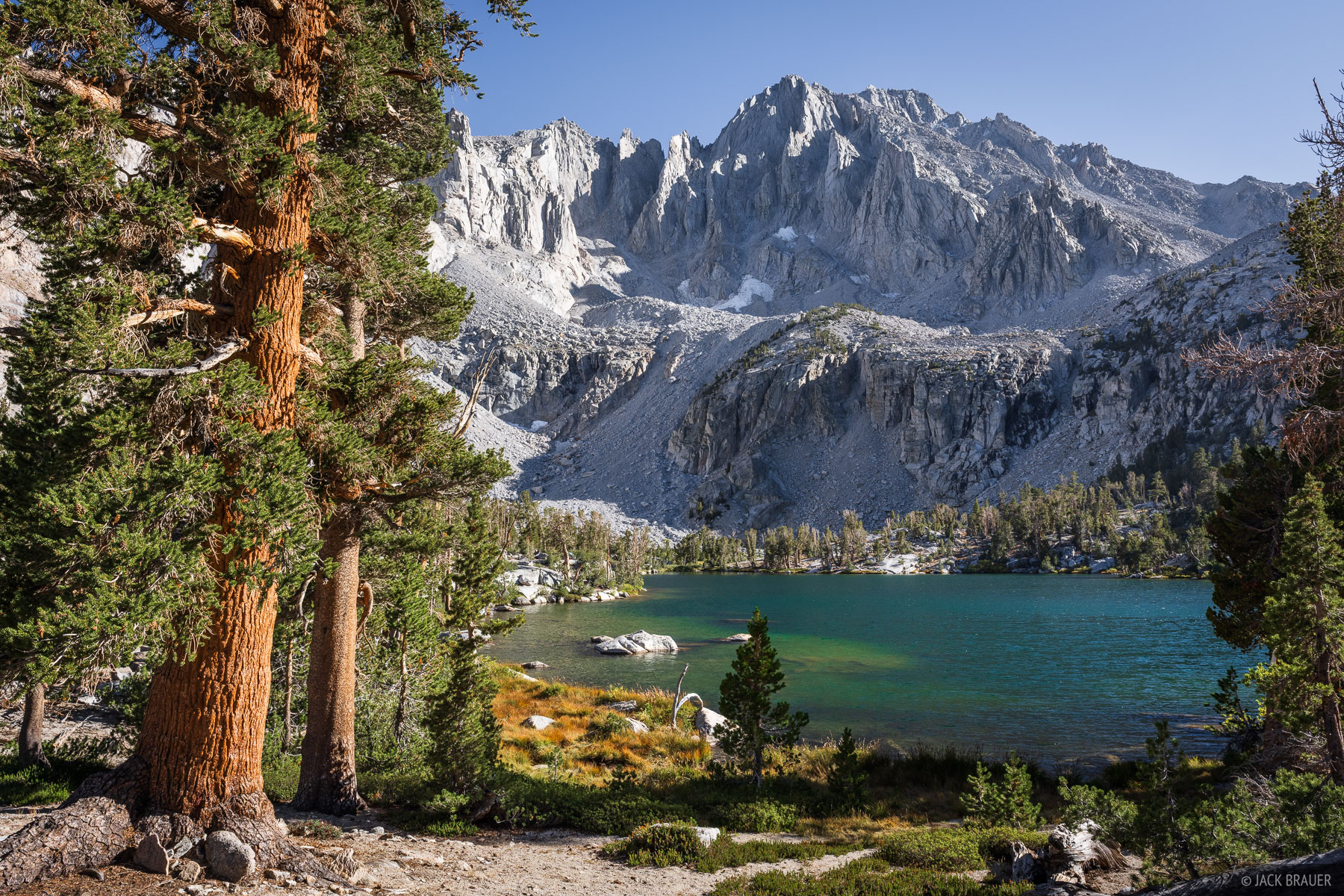 Matlock Lake Late afternoon at Matlock Lake in Onion Valley. The impressive ramparts of University Peak (13,576 ft) tower 3,000 vertical feet...